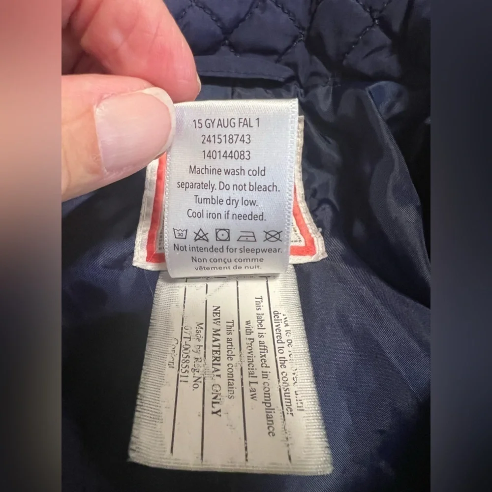 Gymboree Quilted Jacket Size Girls XS (4) Color Navy Blue